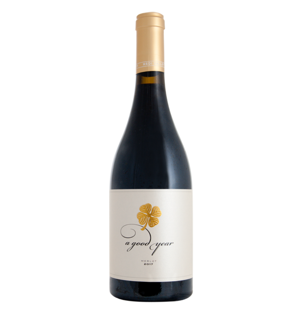 Fles wijn A Good Year Merlot